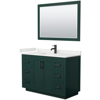 A thumbnail of the Wyndham Collection WCF292948S-QTZ-UNSM46 Green / White Quartz Top / Matte Black Hardware