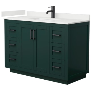 A thumbnail of the Wyndham Collection WCF292948S-QTZ-UNSMXX Green / White Quartz Top / Matte Black Hardware