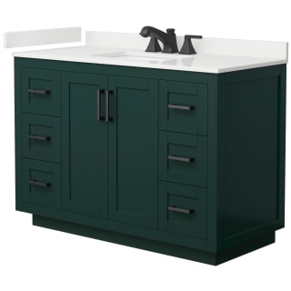 A thumbnail of the Wyndham Collection WCF292948S-QTZ-US3MXX Green / White Quartz Top / Matte Black Hardware