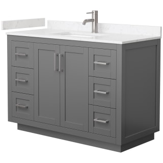 A thumbnail of the Wyndham Collection WCF2929-48S-VCA-MXX Dark Gray / Carrara Cultured Marble Top / Brushed Nickel Hardware