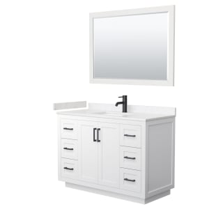 A thumbnail of the Wyndham Collection WCF2929-48S-VCA-M46 White / Carrara Cultured Marble Top / Matte Black Hardware
