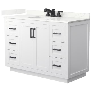 A thumbnail of the Wyndham Collection WCF292948S-QTZ-US3MXX White / Giotto Quartz Top / Matte Black Hardware