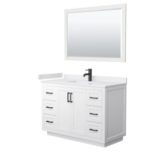 A thumbnail of the Wyndham Collection WCF2929-48S-VCA-M46 White / White Cultured Marble Top / Matte Black Hardware