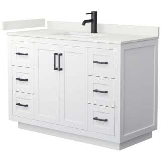 A thumbnail of the Wyndham Collection WCF292948S-QTZ-UNSMXX White / White Quartz Top / Matte Black Hardware