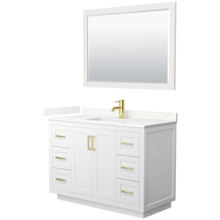 A thumbnail of the Wyndham Collection WCF292948S-QTZ-UNSM46 White / Giotto Quartz Top / Brushed Gold Hardware