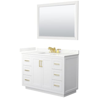 A thumbnail of the Wyndham Collection WCF292948S-QTZ-US3M46 White / Giotto Quartz Top / Brushed Gold Hardware