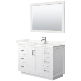 A thumbnail of the Wyndham Collection WCF292948S-QTZ-UNSM46 White / Giotto Quartz Top / Brushed Nickel Hardware