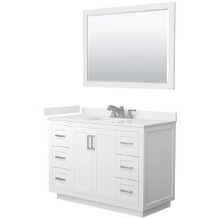 A thumbnail of the Wyndham Collection WCF292948S-QTZ-US3M46 White / White Quartz Top / Brushed Nickel Hardware