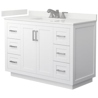 A thumbnail of the Wyndham Collection WCF292948S-QTZ-US3MXX White / White Quartz Top / Brushed Nickel Hardware
