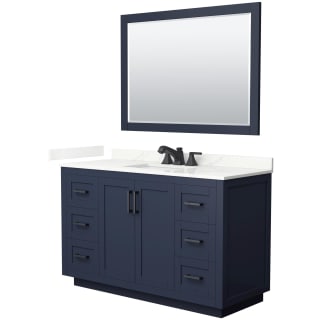 A thumbnail of the Wyndham Collection WCF292954S-QTZ-US3M46 Dark Blue / Giotto Quartz Top / Matte Black Hardware