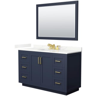 A thumbnail of the Wyndham Collection WCF292954S-QTZ-US3M46 Dark Blue / Giotto Quartz Top / Brushed Gold Hardware