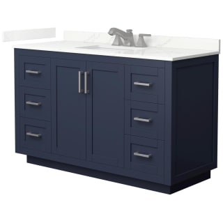 A thumbnail of the Wyndham Collection WCF292954S-QTZ-US3MXX Dark Blue / Giotto Quartz Top / Brushed Nickel Hardware