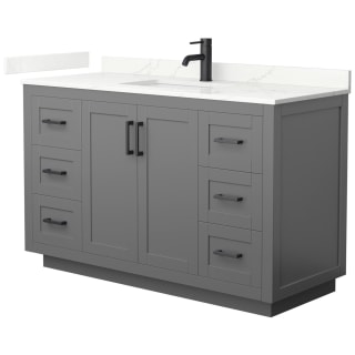 A thumbnail of the Wyndham Collection WCF292954S-QTZ-UNSMXX Dark Gray / Giotto Quartz Top / Matte Black Hardware