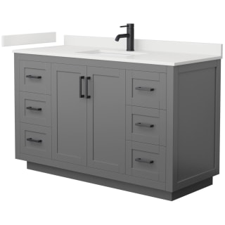 A thumbnail of the Wyndham Collection WCF292954S-QTZ-UNSMXX Dark Gray / White Quartz Top / Matte Black Hardware