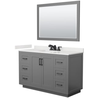 A thumbnail of the Wyndham Collection WCF292954S-QTZ-US3M46 Dark Gray / White Quartz Top / Matte Black Hardware