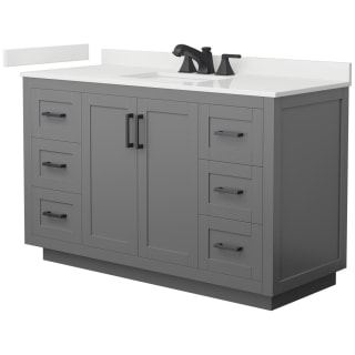 A thumbnail of the Wyndham Collection WCF292954S-QTZ-US3MXX Dark Gray / White Quartz Top / Matte Black Hardware