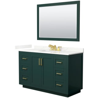 A thumbnail of the Wyndham Collection WCF292954S-QTZ-US3M46 Green / Giotto Quartz Top / Brushed Gold Hardware