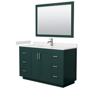 A thumbnail of the Wyndham Collection WCF2929-54S-VCA-M46 Green / Carrara Cultured Marble Top / Brushed Nickel Hardware