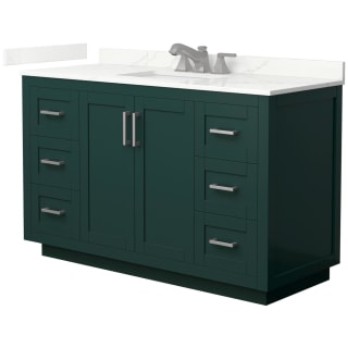 A thumbnail of the Wyndham Collection WCF292954S-QTZ-US3MXX Green / Giotto Quartz Top / Brushed Nickel Hardware