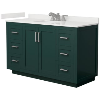 A thumbnail of the Wyndham Collection WCF292954S-QTZ-US3MXX Green / White Quartz Top / Brushed Nickel Hardware