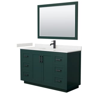 A thumbnail of the Wyndham Collection WCF2929-54S-VCA-M46 Green / Carrara Cultured Marble Top / Matte Black Hardware