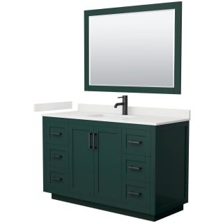 A thumbnail of the Wyndham Collection WCF292954S-QTZ-UNSM46 Green / White Quartz Top / Matte Black Hardware