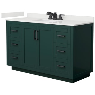 A thumbnail of the Wyndham Collection WCF292954S-QTZ-US3MXX Green / White Quartz Top / Matte Black Hardware