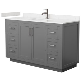 A thumbnail of the Wyndham Collection WCF2929-54S-VCA-MXX Dark Gray / Carrara Cultured Marble Top / Brushed Nickel Hardware