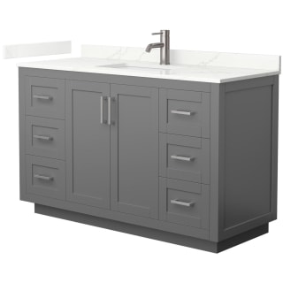 A thumbnail of the Wyndham Collection WCF292954S-QTZ-UNSMXX Dark Gray / Giotto Quartz Top / Brushed Nickel Hardware