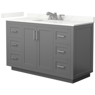 A thumbnail of the Wyndham Collection WCF292954S-QTZ-US3MXX Dark Gray / Giotto Quartz Top / Brushed Nickel Hardware