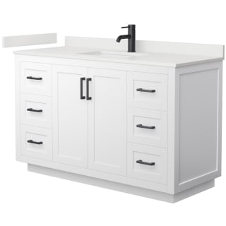 A thumbnail of the Wyndham Collection WCF292954S-QTZ-UNSMXX White / White Quartz Top / Matte Black Hardware