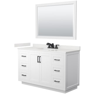 A thumbnail of the Wyndham Collection WCF292954S-QTZ-US3M46 White / White Quartz Top / Matte Black Hardware