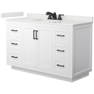 A thumbnail of the Wyndham Collection WCF292954S-QTZ-US3MXX White / White Quartz Top / Matte Black Hardware