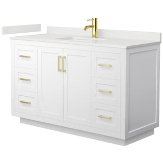 A thumbnail of the Wyndham Collection WCF292954S-QTZ-UNSMXX White / White Quartz Top / Brushed Gold Hardware