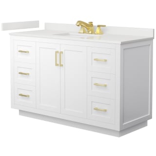 A thumbnail of the Wyndham Collection WCF292954S-QTZ-US3MXX White / White Quartz Top / Brushed Gold Hardware