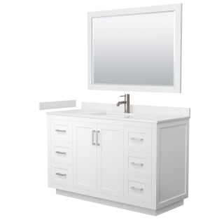 A thumbnail of the Wyndham Collection WCF2929-54S-VCA-M46 White / Carrara Cultured Marble Top / Brushed Nickel Hardware