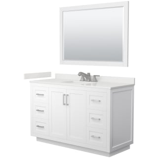 A thumbnail of the Wyndham Collection WCF292954S-QTZ-US3M46 White / White Quartz Top / Brushed Nickel Hardware