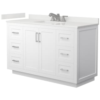 A thumbnail of the Wyndham Collection WCF292954S-QTZ-US3MXX White / White Quartz Top / Brushed Nickel Hardware