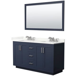 A thumbnail of the Wyndham Collection WCF292960D-QTZ-US3M58 Dark Blue / Giotto Quartz Top / Brushed Nickel Hardware