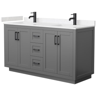 A thumbnail of the Wyndham Collection WCF2929-60D-VCA-MXX Dark Gray / Carrara Cultured Marble Top / Matte Black Hardware