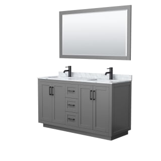 A thumbnail of the Wyndham Collection WCF2929-60D-NAT-M58 Dark Gray / White Carrara Marble Top / Matte Black Hardware