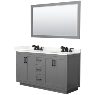 A thumbnail of the Wyndham Collection WCF292960D-QTZ-US3M58 Dark Gray / Giotto Quartz Top / Matte Black Hardware