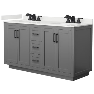 A thumbnail of the Wyndham Collection WCF292960D-QTZ-US3MXX Dark Gray / White Quartz Top / Matte Black Hardware