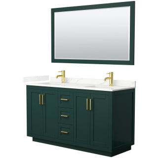 A thumbnail of the Wyndham Collection WCF292960D-QTZ-UNSM58 Green / Giotto Quartz Top / Brushed Gold Hardware