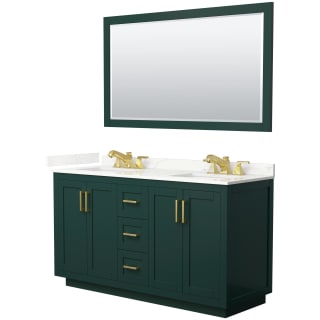 A thumbnail of the Wyndham Collection WCF292960D-QTZ-US3M58 Green / Giotto Quartz Top / Brushed Gold Hardware