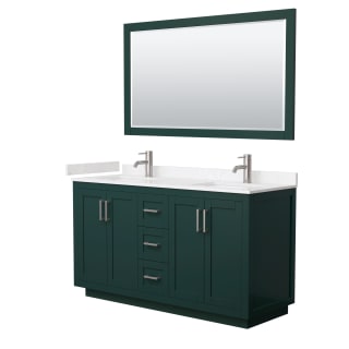 A thumbnail of the Wyndham Collection WCF2929-60D-VCA-M58 Green / Carrara Cultured Marble Top / Brushed Nickel Hardware