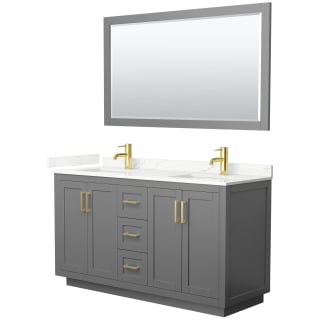 A thumbnail of the Wyndham Collection WCF292960D-QTZ-UNSM58 Dark Gray / Giotto Quartz Top / Brushed Gold Hardware