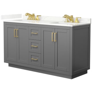 A thumbnail of the Wyndham Collection WCF292960D-QTZ-US3MXX Dark Gray / Giotto Quartz Top / Brushed Gold Hardware