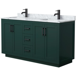 A thumbnail of the Wyndham Collection WCF2929-60D-NAT-MXX Green / White Carrara Marble Top / Matte Black Hardware