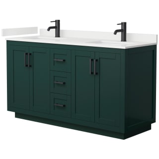 A thumbnail of the Wyndham Collection WCF292960D-QTZ-UNSMXX Green / White Quartz Top / Matte Black Hardware